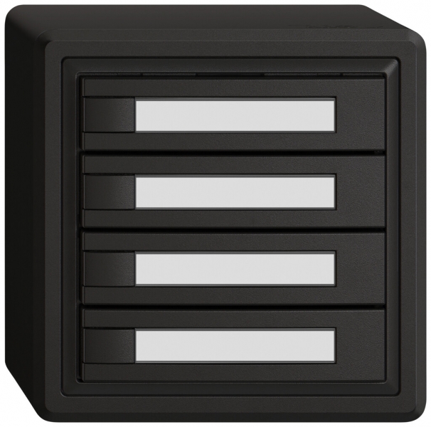 Pulsante KNX RGB AP EDIZIO.liv SNAPFIX® sensore temp.s.LED targ.4× com.1T ne 