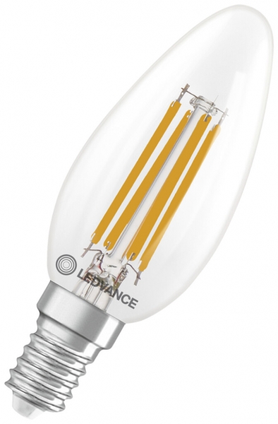 Lampe LED LEDVANCE CLASSIC B E14 3.4W 470lm 827 VAR B10.5 clair Ø35×97mm 