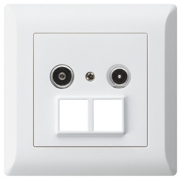 Prise multimédia ENC kallysto.line R/TV 23dB 2GHz blanc 