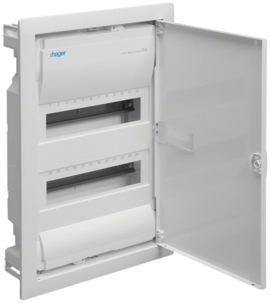 Distributeur ENC Hager volta 2-rangées 24UM IP30 348×505×94.5mm 