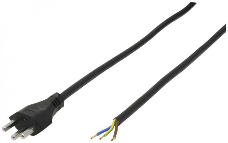 Câble de réseau T23 Td 3×1.5mm² 5m avec fiche T23 noir 