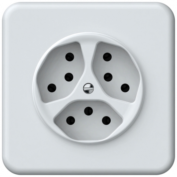 Prise ENC origin 3×type 13 10A 230V 92×92mm blanc 