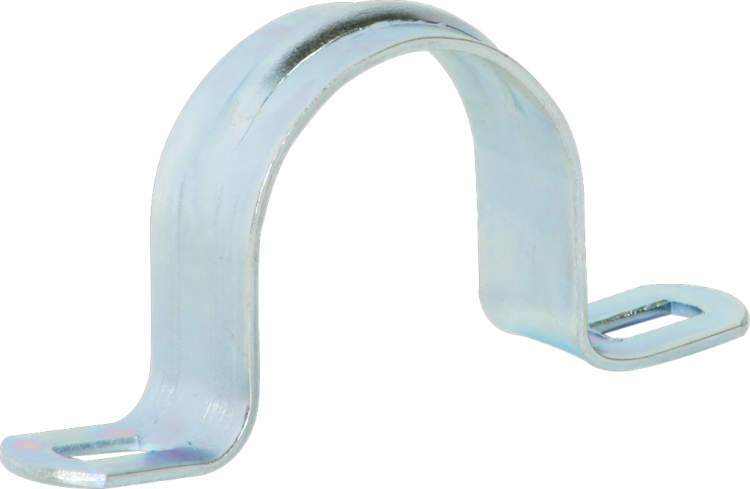 Brida acciaio 2 viti M32 zinc. 