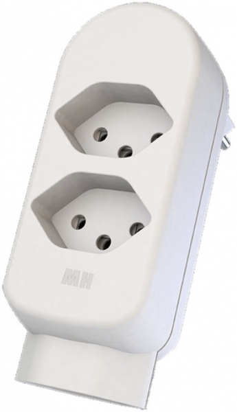 Mehrfach-Stecker MAX HAURI ADAPT SPLIT 10A 2+1×T13 weiss 