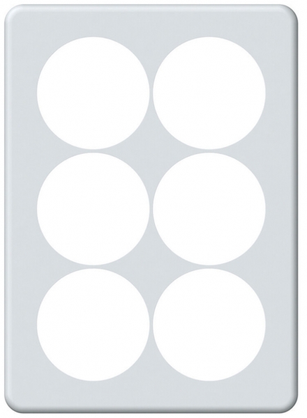 Plaque de recouvrement ENC origin 3×2 Ø58mm 152×212mm blanc 