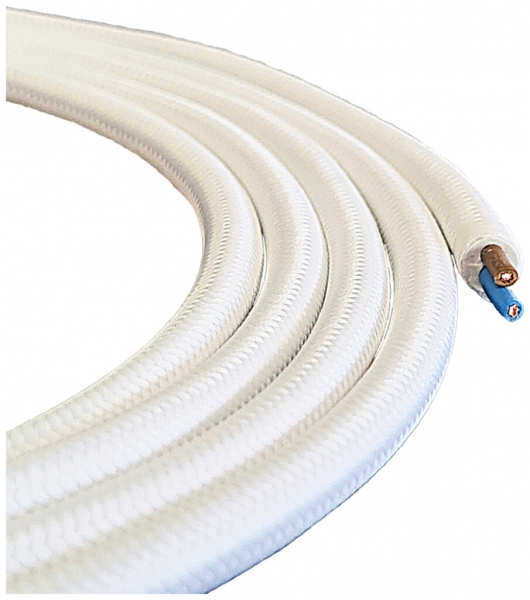 Câble textile Elektrogros TDLR H03VV-F 2×0.75mm² LN blanc 50m 