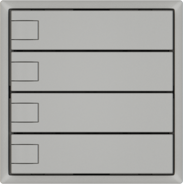 Pulsante universale EDIZIO.liv UNI SNAPFIX® 5…48V s.LED 4× com.1T grc 