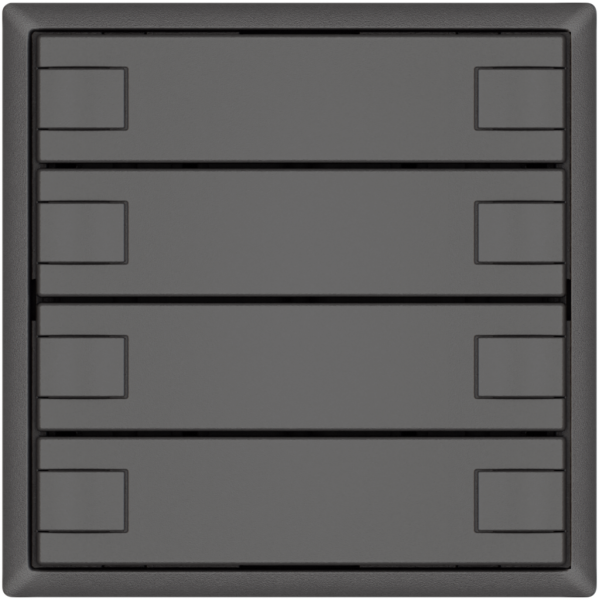 KNX-Taster RGB EDIZIO.liv SNAPFIX® Temperaturfüh.o.LED 8×Taste 1-Tbed.dgu 