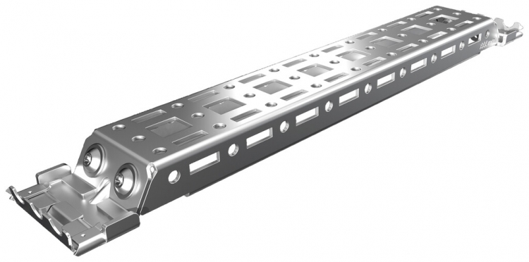 Guida profilata Rittal AX 2394.300 45.5×10mm grigio 