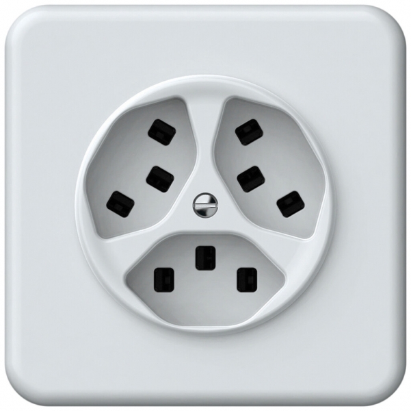 Prise ENC origin 3×type 23 16A 230V 92×92mm blanc 