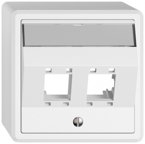 Kit de montage AP EDIZIO.liv SNAPFIX® pour freenet cat.5e/6 2× bc 