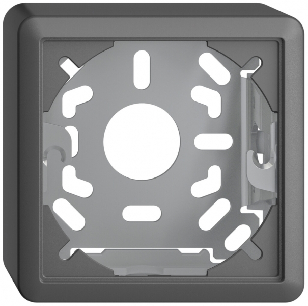 Cappa con piastra di base 39mm EDIZIOdue grigio scuro 