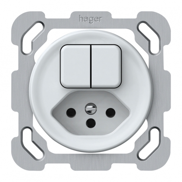 Combinazione INC origin sch 3+AR + 1×tipo 13 77×77mm bianco 