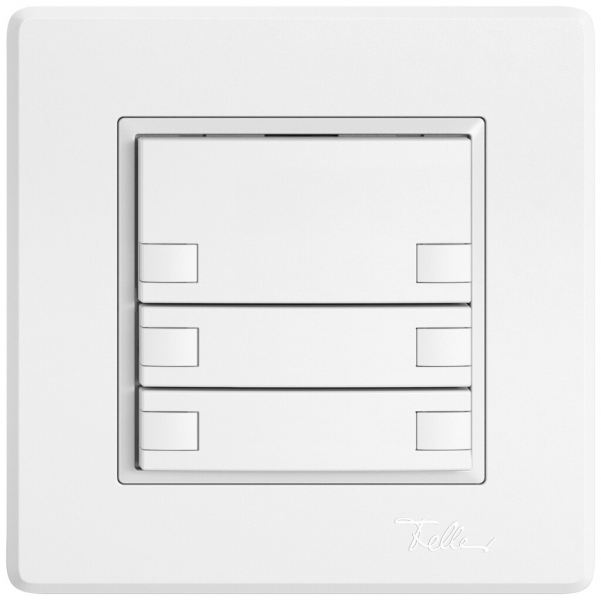 Pulsante KNX RGB INC EDIZIO.liv SNAPFIX® sensore temp.s.LED 3× com.2T bi 