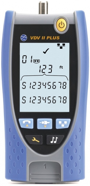 Tester per cavi multimedia VDV II Plus BT RJ11/RJ12/RJ45/raccordo F 