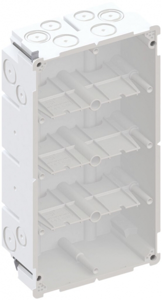 Boîte pour paroi creuse AGRO 4×2 850°C avec pattes, M20/25, blanc 