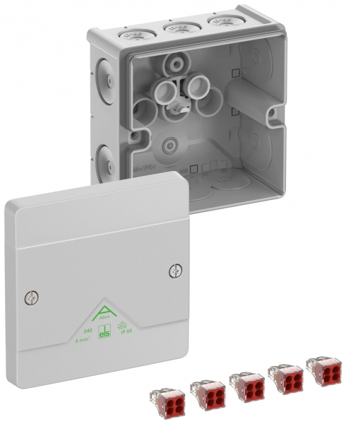 Boîte de dérivation AP Spelsberg Abox 040-4² 102×102×57mm IP66 gr 
