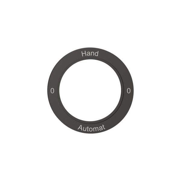 Disque indicateur NEVO, p.interrupteur rotatif, 0-Hand-0-Automat, noir 