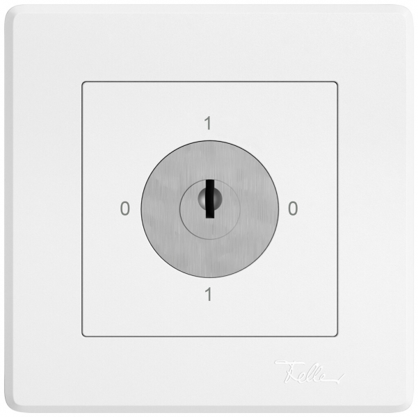Interrupteur rotatif ENC EDIZIO.liv SNAPFIX® interr.0/2L serrure&2 clés bc 
