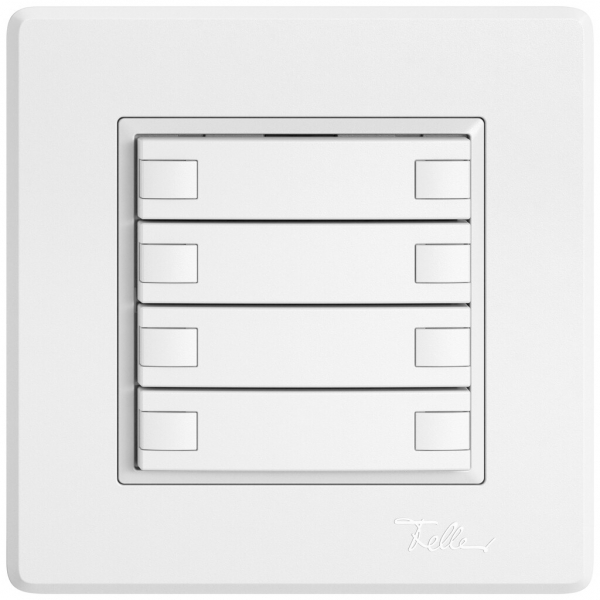 Pulsante KNX RGB INC EDIZIO.liv SNAPFIX® sensore temp.s.LED 4× com.2T bi 