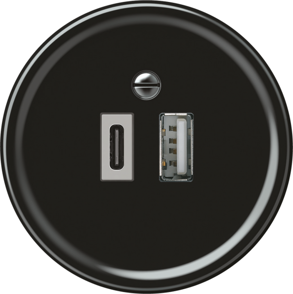 Prise de charge USB origin 1×USB-A 1×USB-C 3000mA 5V noir 