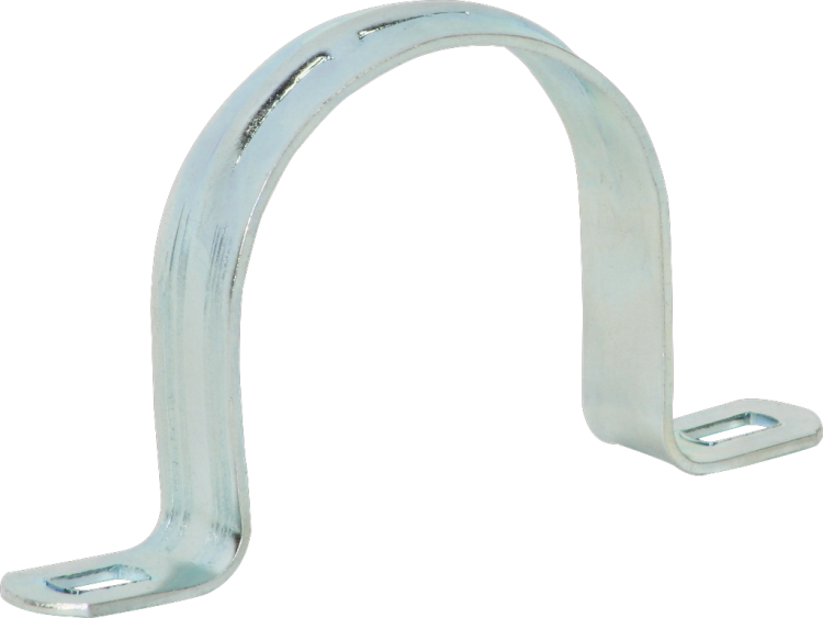Brida acciaio 2 viti M50 zinc. 