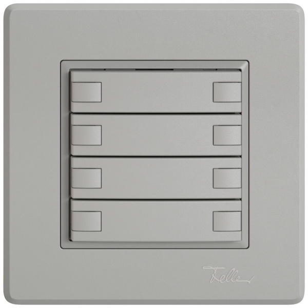 Pulsante KNX RGB INC EDIZIO.liv SNAPFIX® sensore temp.s.LED 4× com.2T grc 