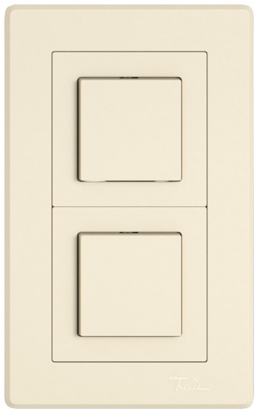 Combinazione INC EDIZIO.liv SNAPFIX® 2×1 156×96mm 2×schema 3/1L crema 