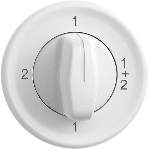 Interruttore rot.INC STANDARDdue 1/1L bianco, con manopola 