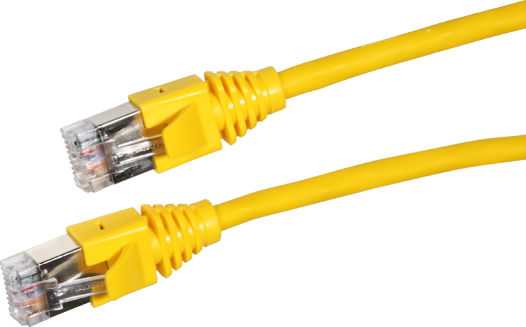 Cavo di allacciamento S/UTP RJ45-RJ45 3m giallo senza alogeno 