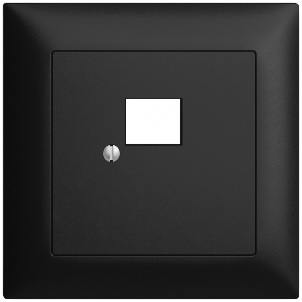 Kit frontale INC EDIZIOdue nero 88×88mm 1×RJ45 