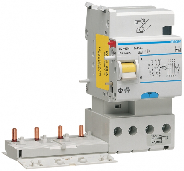 Blocco differenziale Hager 4P 400V 0.03A 63A 3UM 