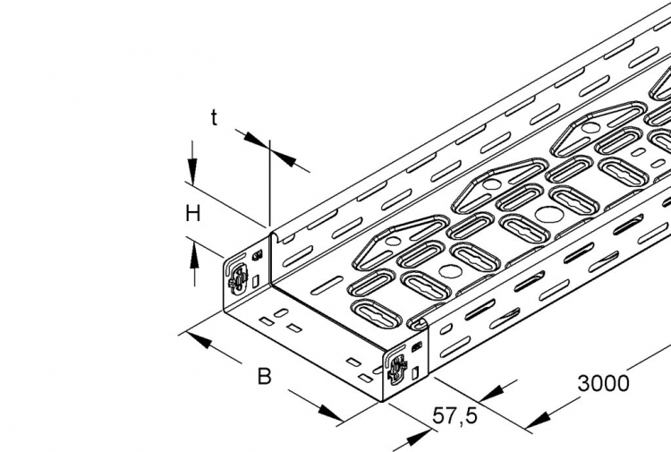 Kabelbahn CITO LINE 400×60mm 0.75mm send.verz. 