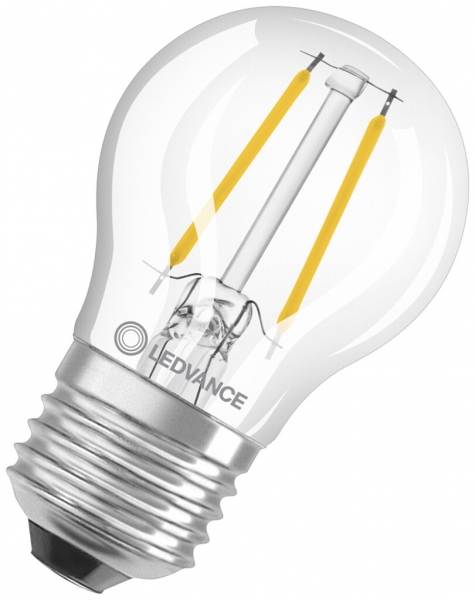 Lampada LED LEDVANCE CLAS P E27 1.5W 136lm 2700K Ø45×77mm chiaro 