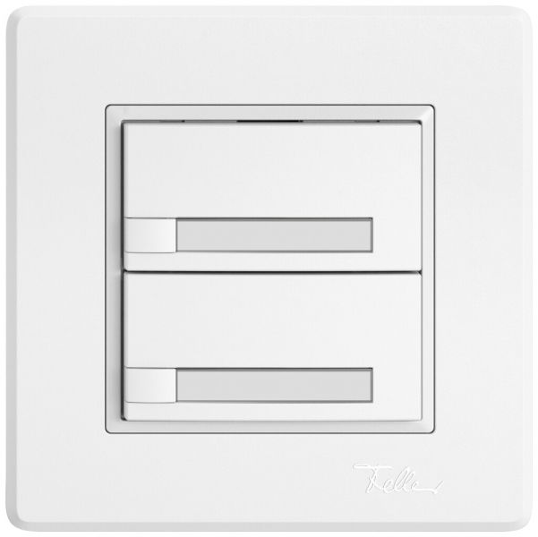 Poussoir KNX RGB ENC EDIZIO.liv SNAPFIX® capteur temp.s.LED étiqu.2× comm.1T bc 