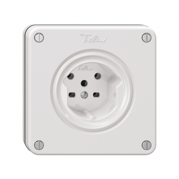 Presa NUPU NEVO, 1×T15, bianco 