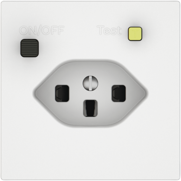 Steckdose FI EDIZIO.liv  1×T23 mit Shutter ws 