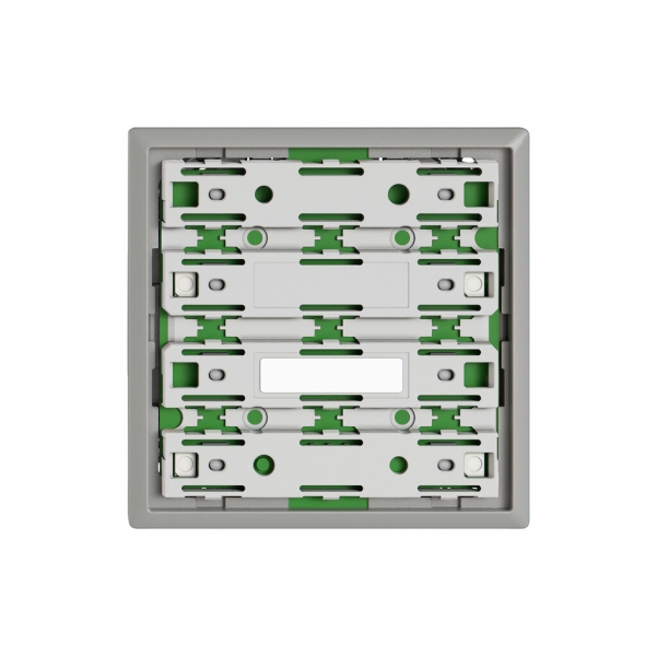 Plaque frontale EDIZIO.liv UNI SNAPFIX® p.UNI vers.enfich.p.4touches s.LED grc 