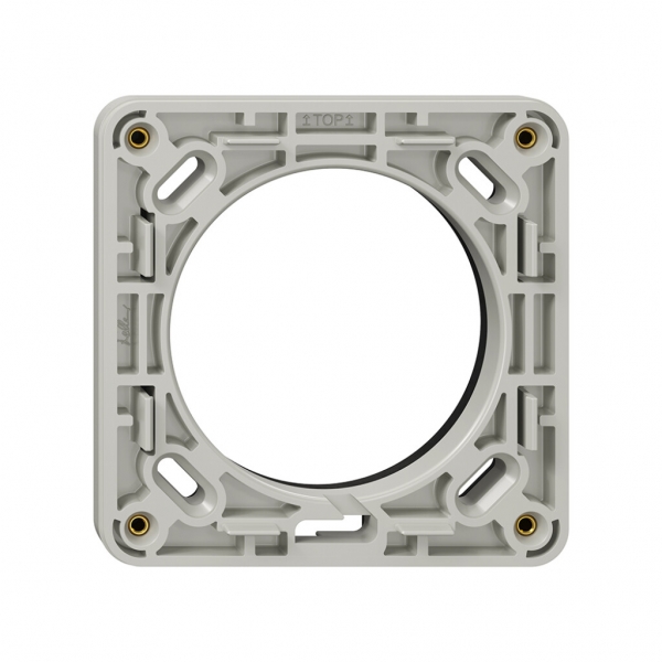 Telaio d.montaggio NUP NEVO, 1×1, c.guarniz.gomma cellulare, 87×87mm, grc 