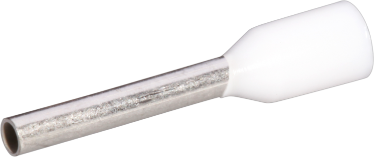 Embout de câble type A isolé 0.75mm²/10mm blanc 