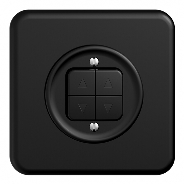 Interrupteur pour stores ENC STANDARDdue QMI noir 2 canaux 