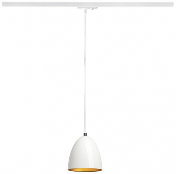 Luminaire suspendu SLV PARA CONE GU10 35W adaptateur 1-ph.Ø135mm blanc 