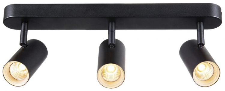 Spot LED SLV NOBLO 19W 2350lm 927 REG 400×105×127mm nero 3×Spot 