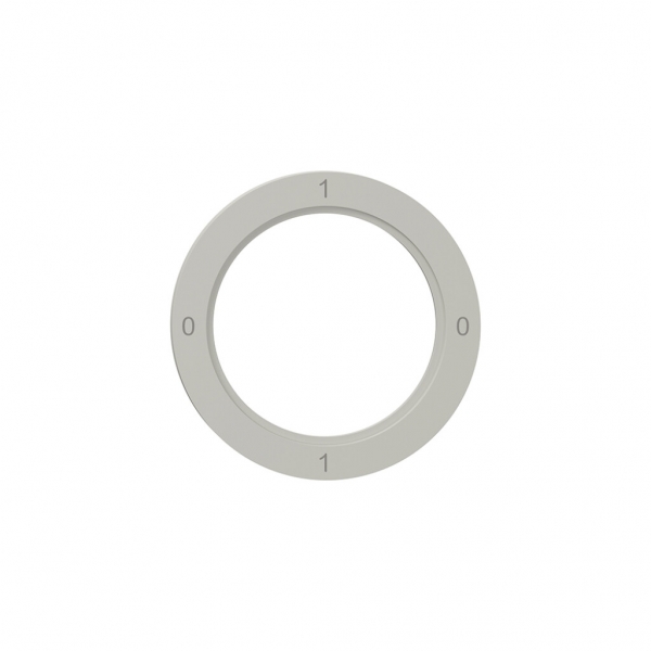 Disque indicateur NEVO, p.interrupteur rotatif, 0-1-0-1, gris clair 