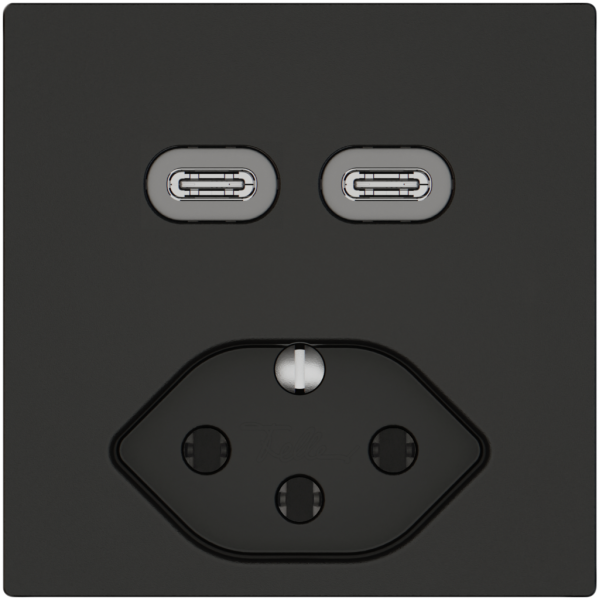 Presa di ricarica USB EDIZIO.liv SNAPFIX® USB C+C/T13 3A 230VAC ne 