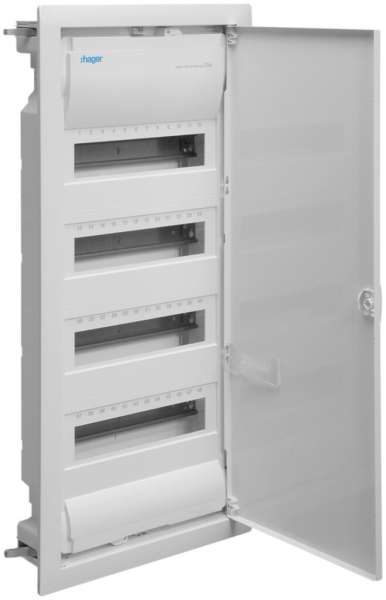 Distributore INC Hager volta 4-file 12UM IP30 348×755×94.5mm 