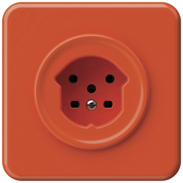 Presa INC origin 1×tipo 15 10A 230V 92×92mm arancione 