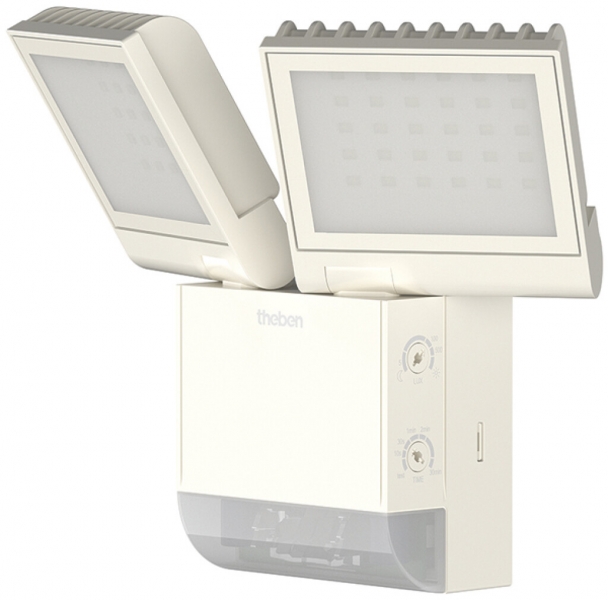 Projecteur LED theLeda S 17W 2×900lm 4000K avec détecteur d.mouvement blanc IP55 