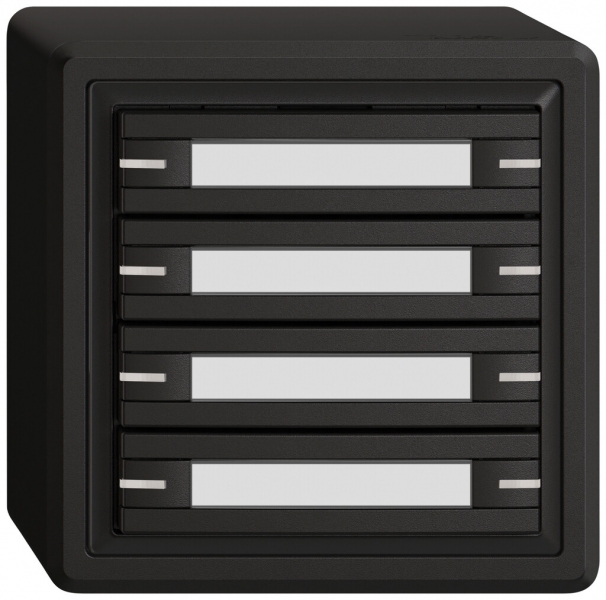 Poussoir KNX RGB AP EDIZIO.liv SNAPFIX® capteur temp.RGB-LED étiqu.8×com.1T no 