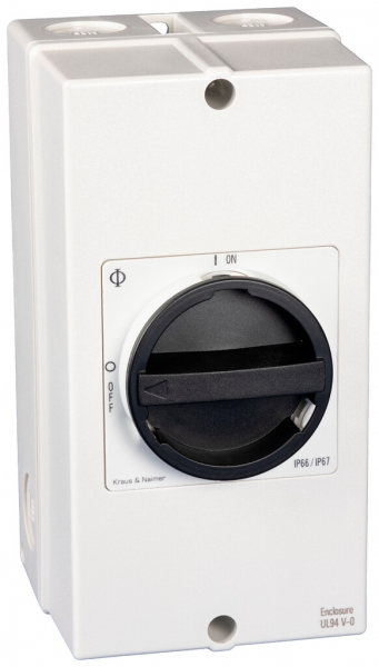 Sezionatore di carico AP Kraus & Naimer 4P 40A 600V IP66 nero 